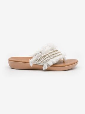 FITFLOP Ava Crystalstone Beach-to-Bar Fringed Sandals
